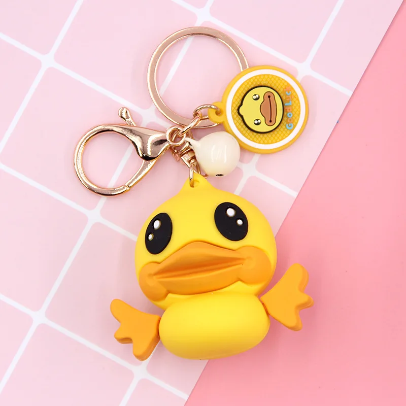 

Cute Fashion Key Chain Exquisite Small Yellow Duck Keychain Bag Pendant Doll Decoration Keyring Ornament Delicacy Gift