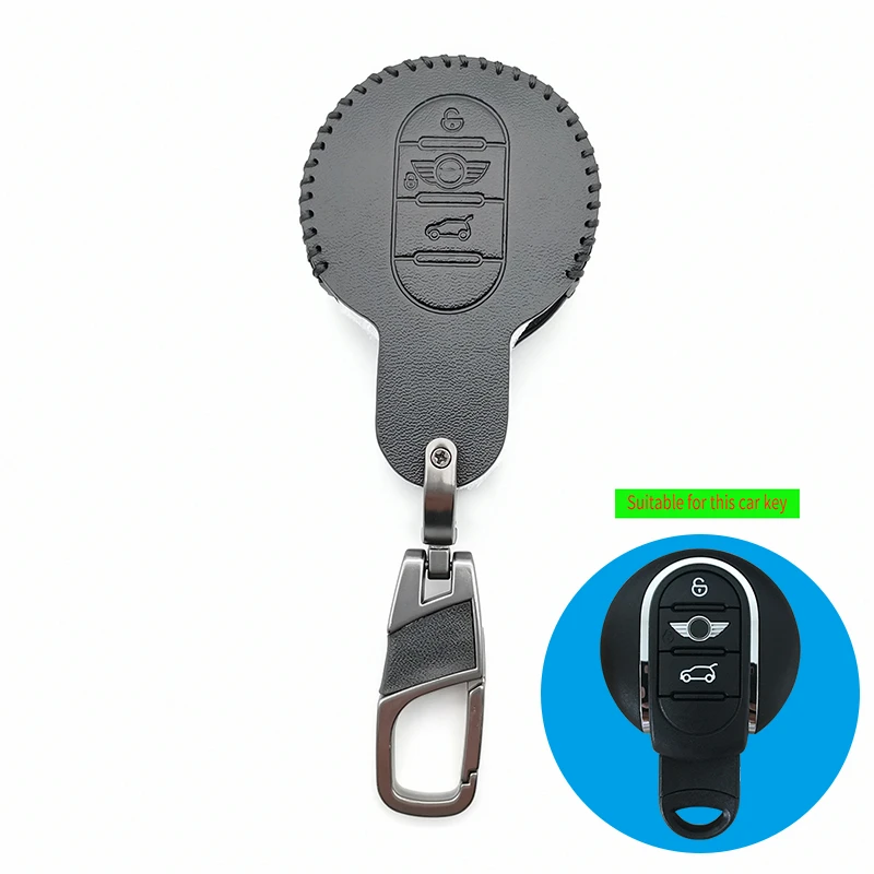 2019 New Styles Leather Car Key Cover Holder Ring Case For BMW MINI Cooper A Fun F54 F55 F56 R56 R57 R58 R59 R60 R61 |