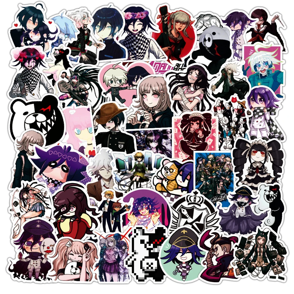 

10/30/50PCS Danganronpa Anime Graffiti Stickers Aesthetic Laptop Motorcycle Water Bottle Waterproof Decal Sticker Packs Kid Toy