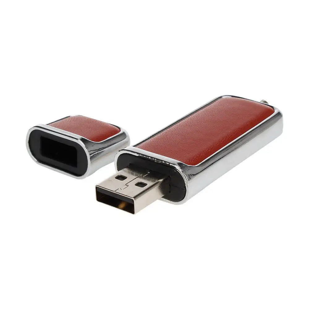 Водонепроницаемый usb 2,0 металлический кожаный usb флеш-накопитель 4 ГБ 8 ГБ кольцо для ключей 16 ГБ 32 ГБ 64 ГБ подарочная ручка-накопитель 128 ГБ Флешка бесплатный логотип на заказ