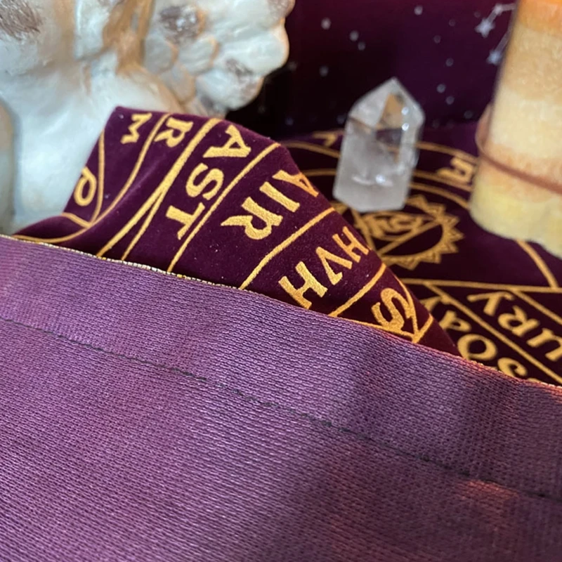 

58x58cm Art Tarot Pagan Altar Tablecloth Divination Cards Square Table Cover Board Game Velvet Cloth Decor