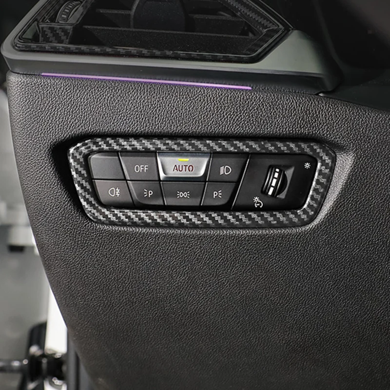 

Car Headlight Switch Button Panel Decoration Cover Interior Protection Sticker For BMW 3 Series G20 G28 Car Styling Accessories
