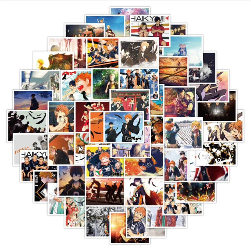 

10/30/50PCS Cute Anime Volleyball Teenager Character Graffiti Hand Account Suitcase Helmet Decoration Sticker Toy Wholesale