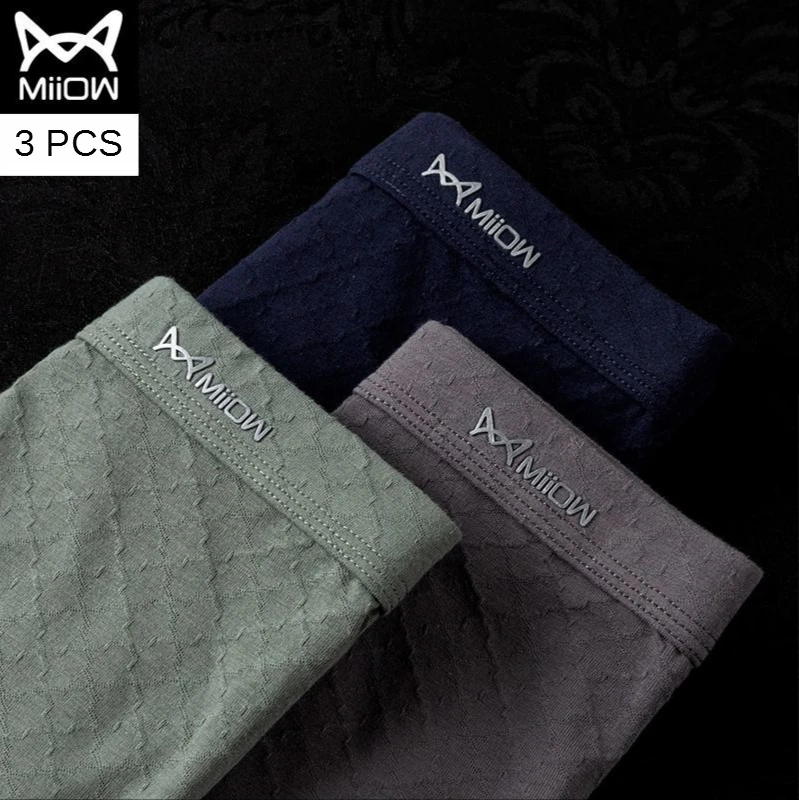

MiiOW Pure Cotton Men's Underwear Scrotum Support Men's Loose Sports Boxer Shorts Tide AAA Antibacterial Summer Thin Section