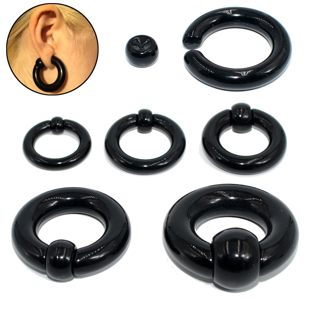 

UV Acrylic Captive Bead Ring Ear Tunnel Plug Ear Gauge Expander Acrylic Septum Clicker Nipple Ring Earring Piercing Jewelry