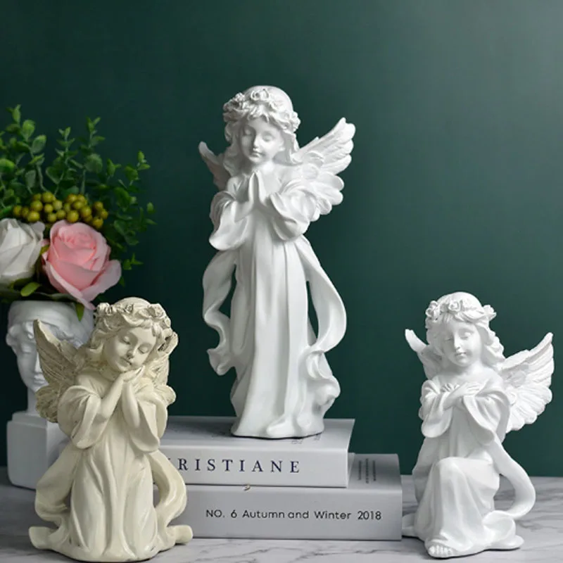 

European-style Angel Decoration Resin Figure Sculpture Crafts Home Decorat Living Room Bedroom Countertop Ornaments