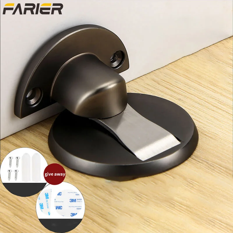 

Magnetic Door Stops 304 Stainless Steel Door Stopper Hidden Door Holders Catch Floor Nail-free Doorstop Furniture Hardware
