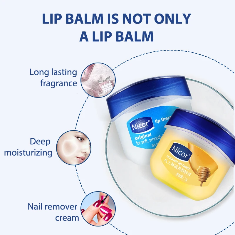 2022 Vaseline Lip Balm Can Moisturize Lips Prevent Cracking and Repair Lines with Long-lasting Moisture lip care 1 Bottle |