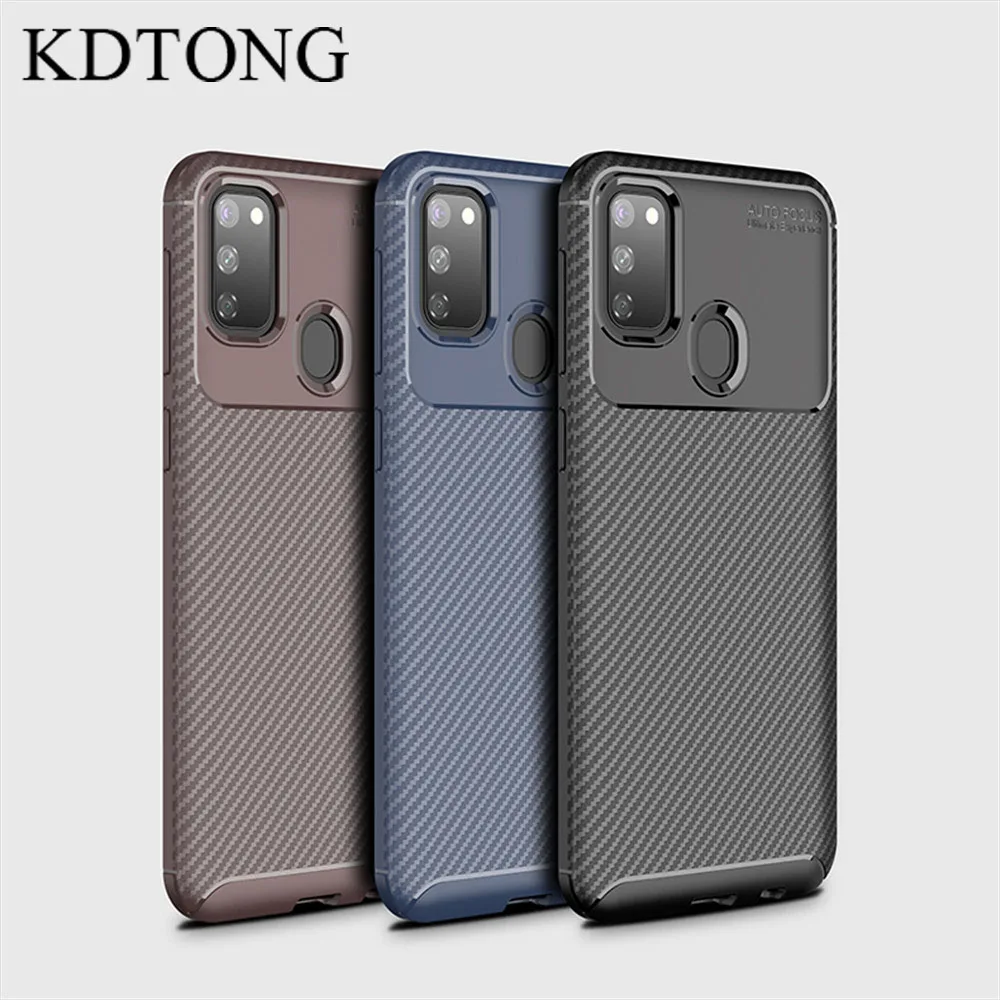 

Phone Case sFor Samsung Galaxy M30S M31 A70E A71 A51 Case Slim Luxury Carbon Fiber Soft Silicone TPU Anti-fall Cover Capa Coque