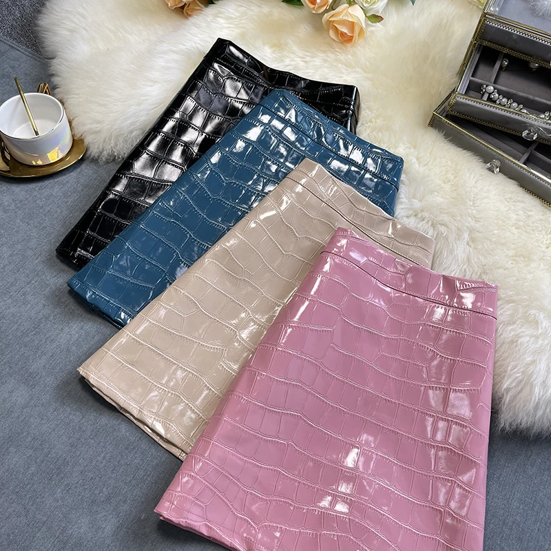 Юбка-трапеция Женская яркая с завышенной талией