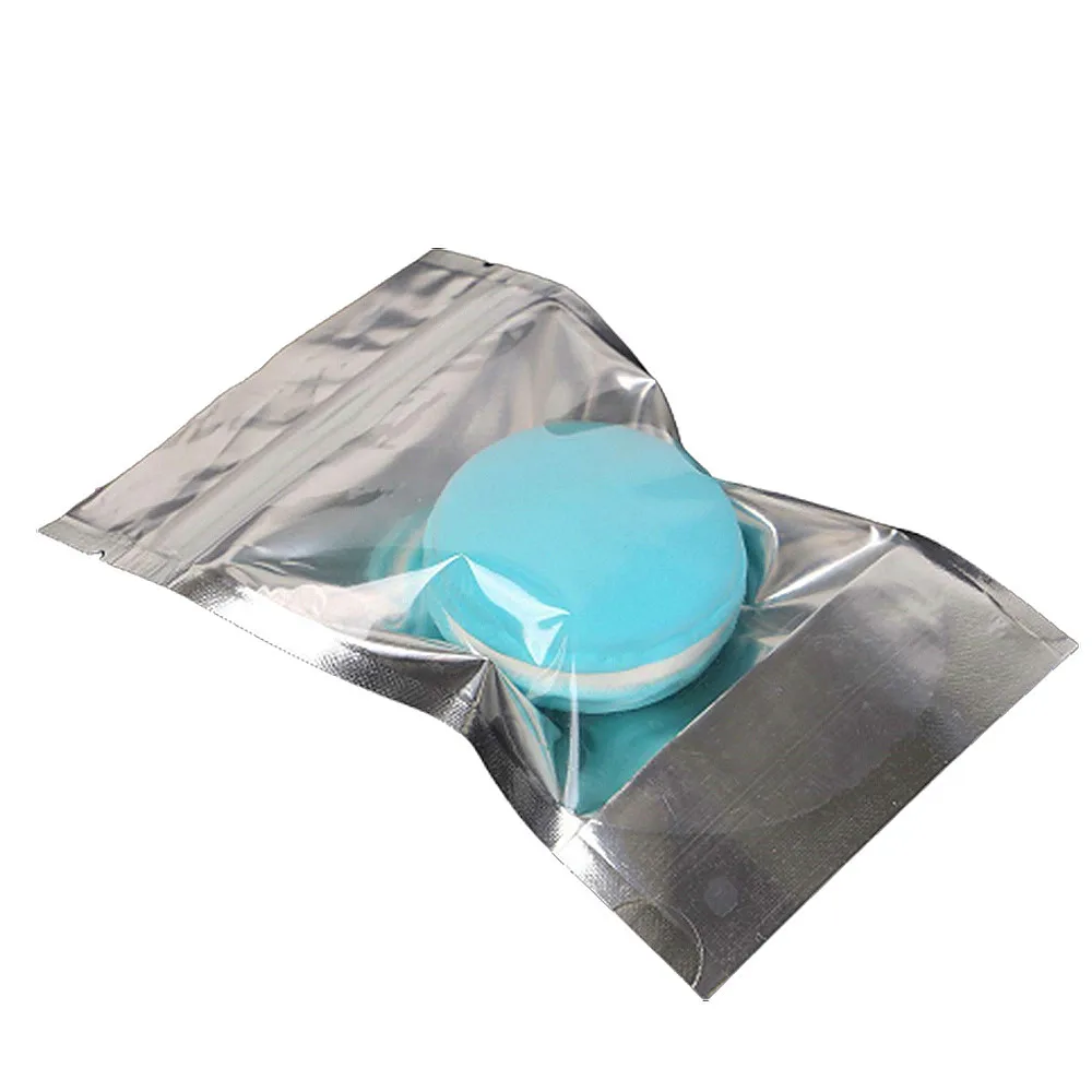 

100pcs/pack Silver Aluminum Bags Foil Clear Plastic Packaging Bags Heat Seal Vacuum Pouches Food Storage Pack Mylar Bags