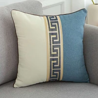 patchwork geometric chinese cushion pillow cover linen decorative lace back cushion covers small large vintage pillow case