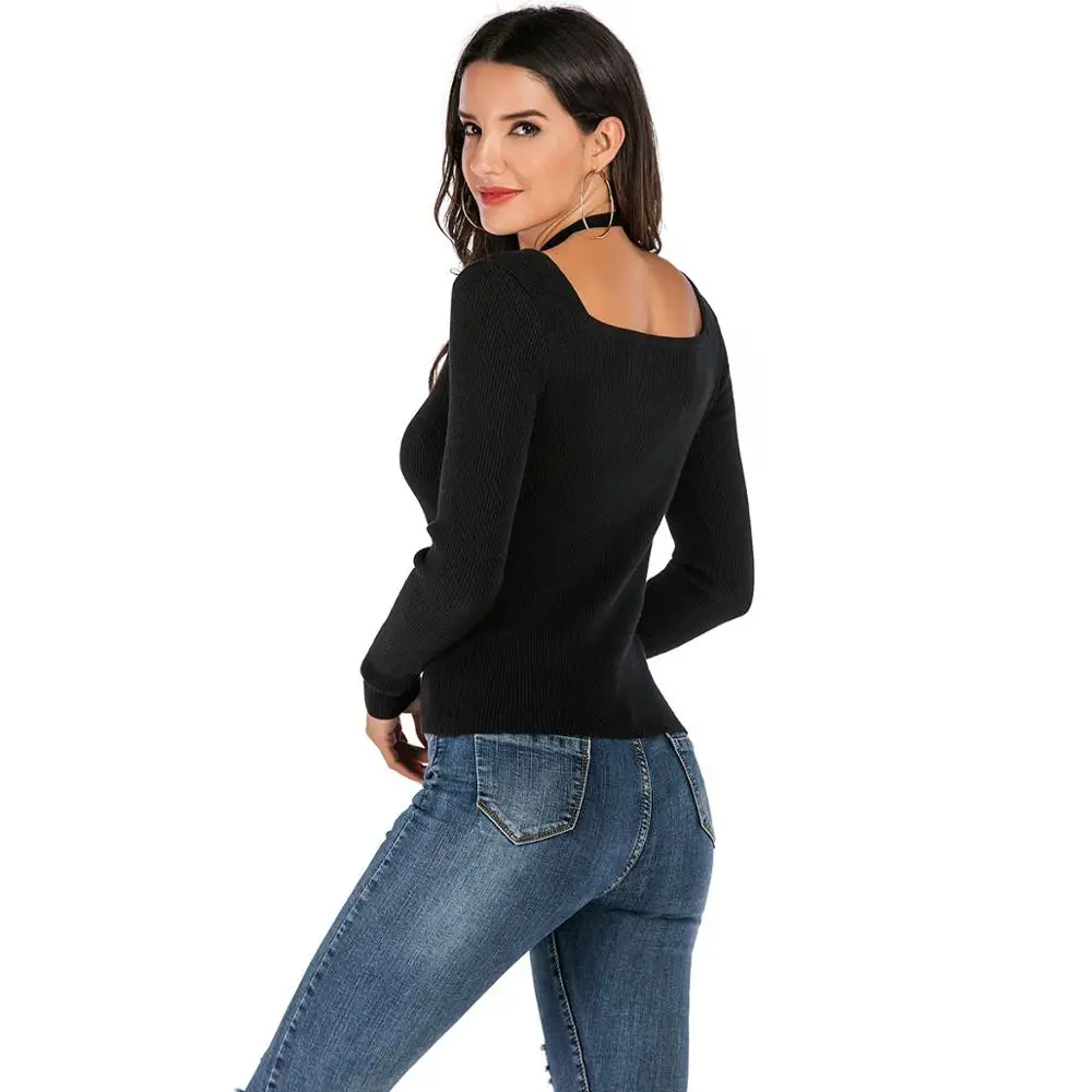 Oxdra женские Свитера s Женский вязаный свитер высокий уличный пуловер и джемпер