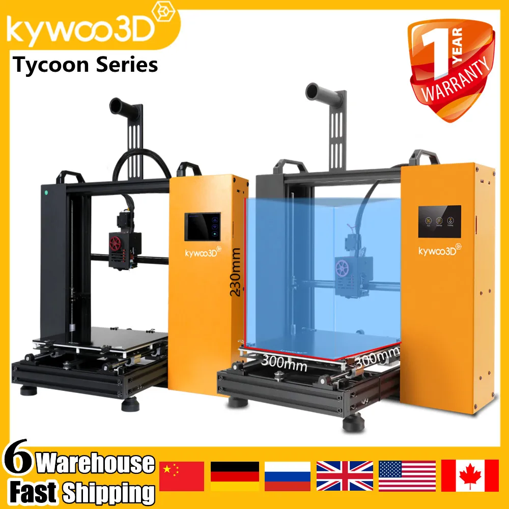

Большой 3D принтер серии kywoo3D Tycoon, 32 бит, TMC 2209, бесшумный прямой привод, передача Wi-Fi, автовыравнивание, Лучший 3D-принтер 2021