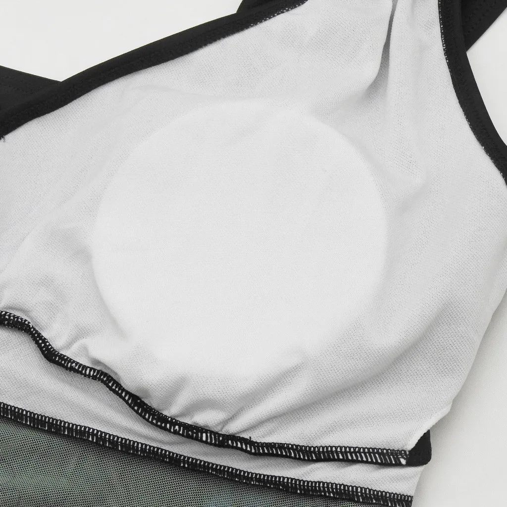 Бикини 2021 Женский комплект Танкини с винтажным принтом и сеткой в стиле пэчворк