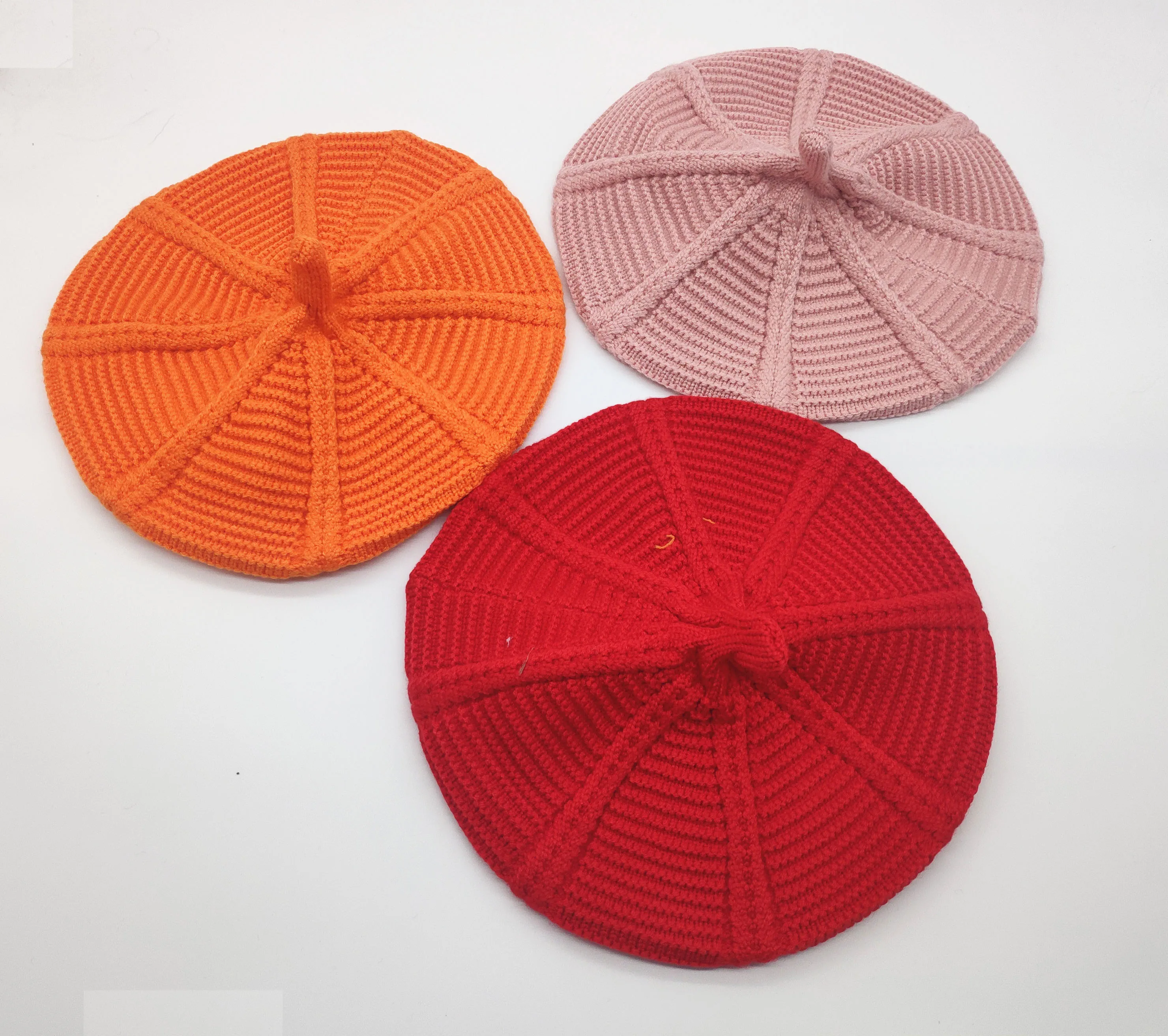 Новая мода для женщин и детей зимний теплый вязаный берет шапка повседневная