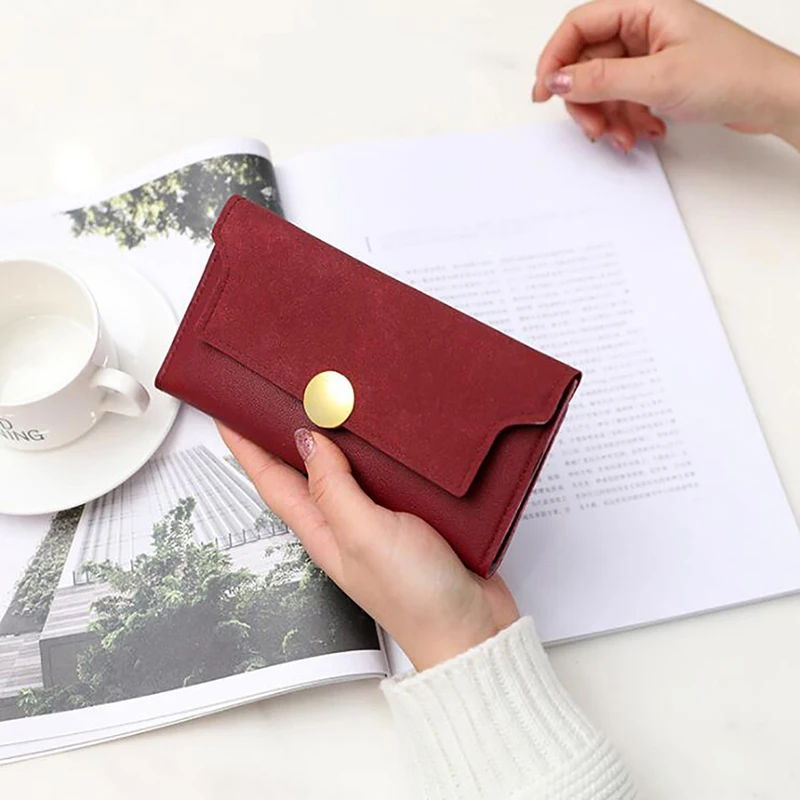 Женский винтажный кошелек клатчи кошельки модные матовые дизайнерские дамские