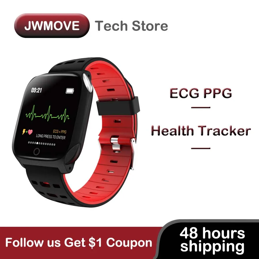 

JWMOVE F16 ECG PPG Smart Blacelet Heart Rate Blood Pressure Monitor Life Waterproof Smart Watch men woman sport Fitness Tracker