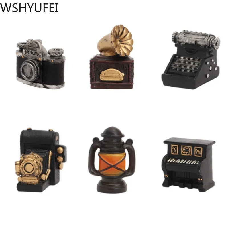 WSHYUFEI Ретро Смола мини маленькое украшение для творчества камера ремесла