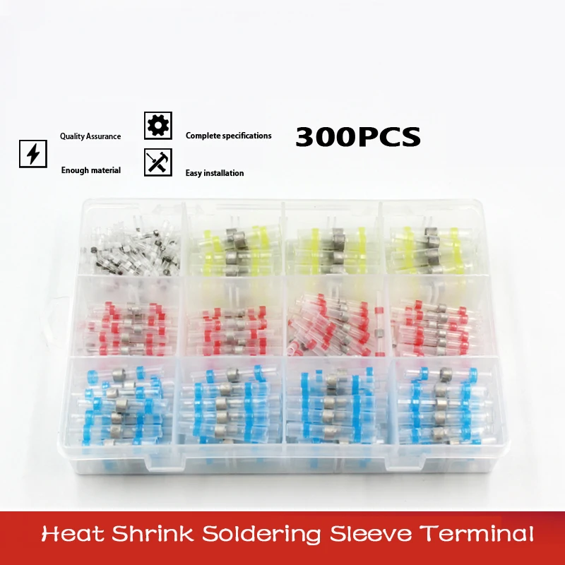 

Соединители для проводов термоусадочные, водонепроницаемые, 300 шт.