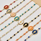 Женские многоцветные браслеты ZMZY, браслет из нержавеющей стали золотистого цвета, ювелирные изделия virgen de guadalupe
