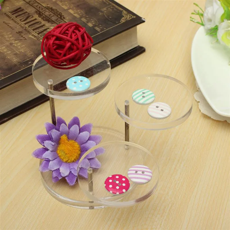 

Acrylic Jewelry Display Necklace Bracelet Round Table Holder Stand Rack Case New R2LE
