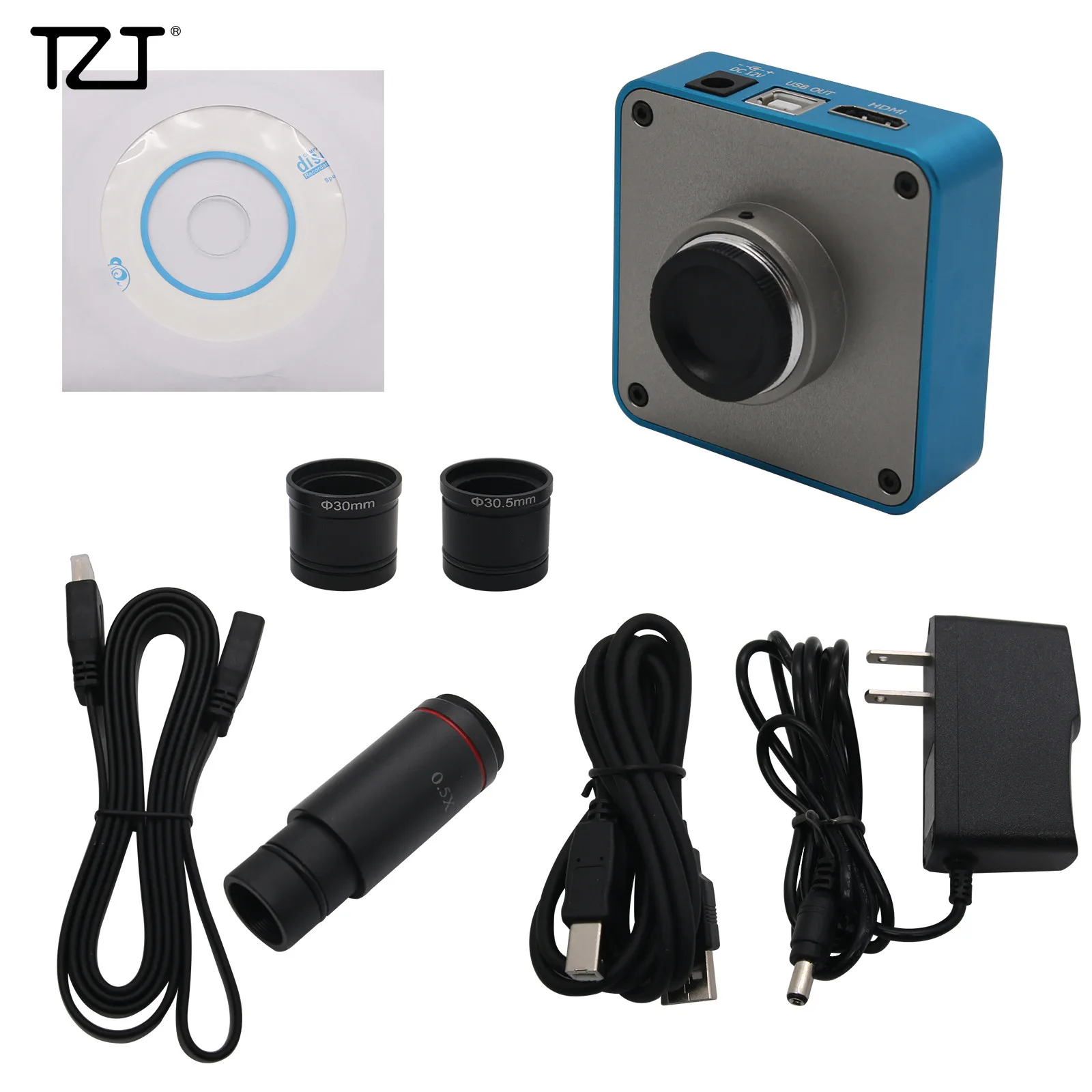 Камера промышленного микроскопа TZT 34MP 0.5X C mount Lens 2K/1080P 60FPS HDMI совместимая 1080P для