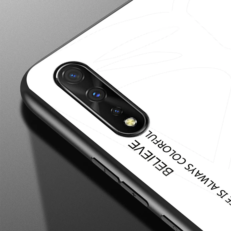 Градиентный защитный чехол для телефона из закаленного стекла Huawei P20/Pro P30 Lite/Nova4E