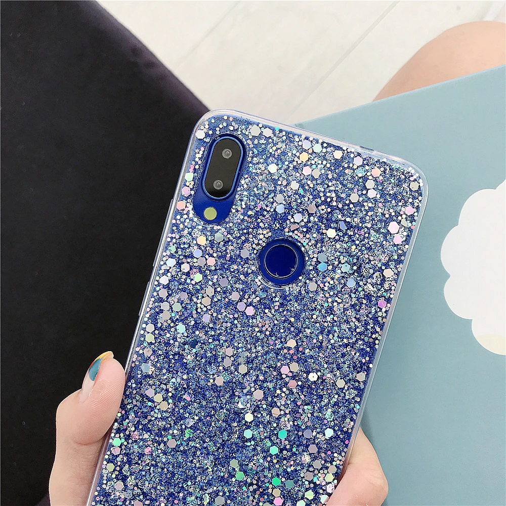 Чехол для Xiaomi Redmi 5 6 Pro Note 7 роскошный силиконовый чехол с блестящими стразами и
