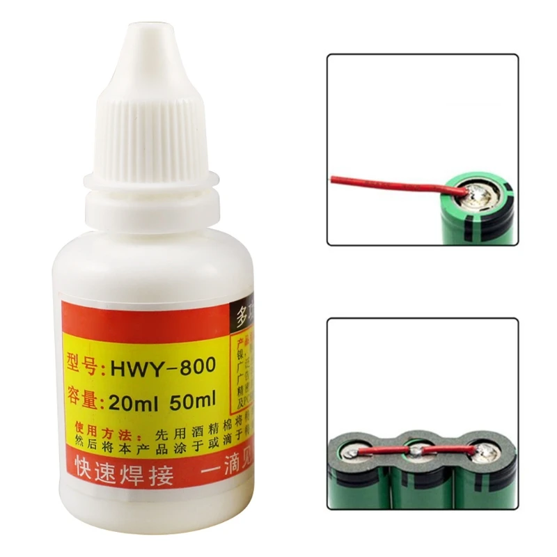 

20ml Powerful Rosin Soldering Agent No-clean Flux White Steel Plate Iron Battey Battery Welding Water Liquid Flux