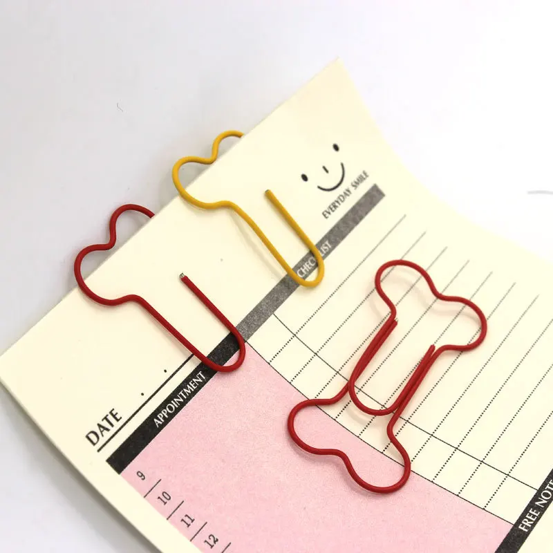 A box of 24 colored small bones paper clips animal paper clips office file storage test paper classification