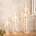 Модель деревянного шарнира фигурка кукол, модель человека-художника, манекен для рисования, модель экшн-фигурки, украшение для дома, офиса и рабочего стола