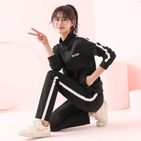 2021 new tracksuit for women set of two pieces suit for office lady loose casual suit female sports running fitness tracksuit