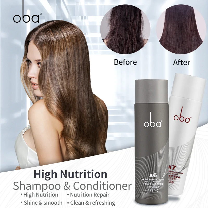 

OBA Hair Salon Nourishing Supple Shampoo and Conditioner Frizzy Dry Smooth Triple Lotion Care Nutrition Repair Shampoos Unisex