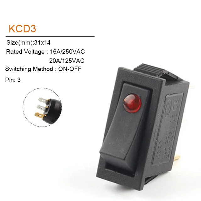 

Кулисные переключатели KCD3 16A/20A