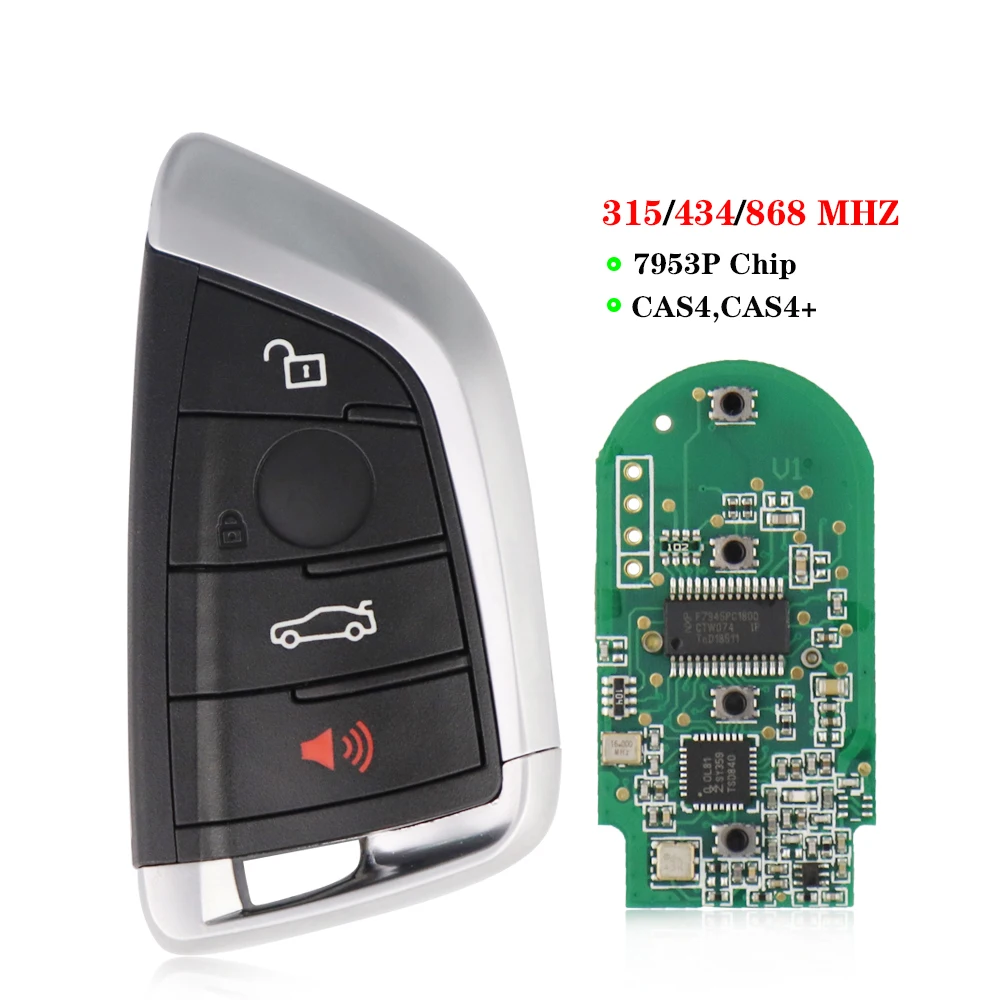 Умная лампа YIQIXIN 3/4 для BMW F 5 CAS1 2 3 4 6 7 X5 X6 2011-2017 FSK 315 434 868 МГц PCF7953P CAS4 + | Автомобили и