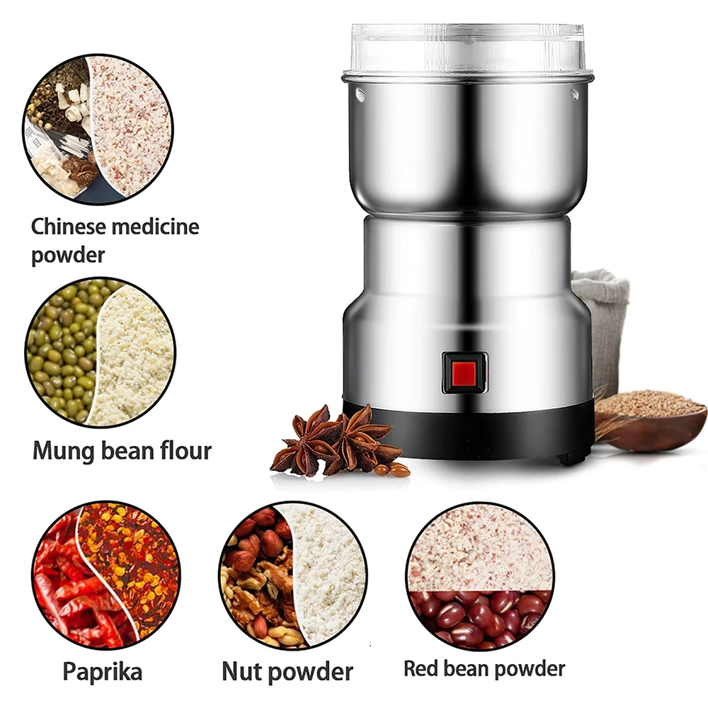 

Kitchen Cereals Nuts Beans Spices Grains Grinding Machine Multifunctional Home Coffe Grinder Machine US/EU/UK Plug