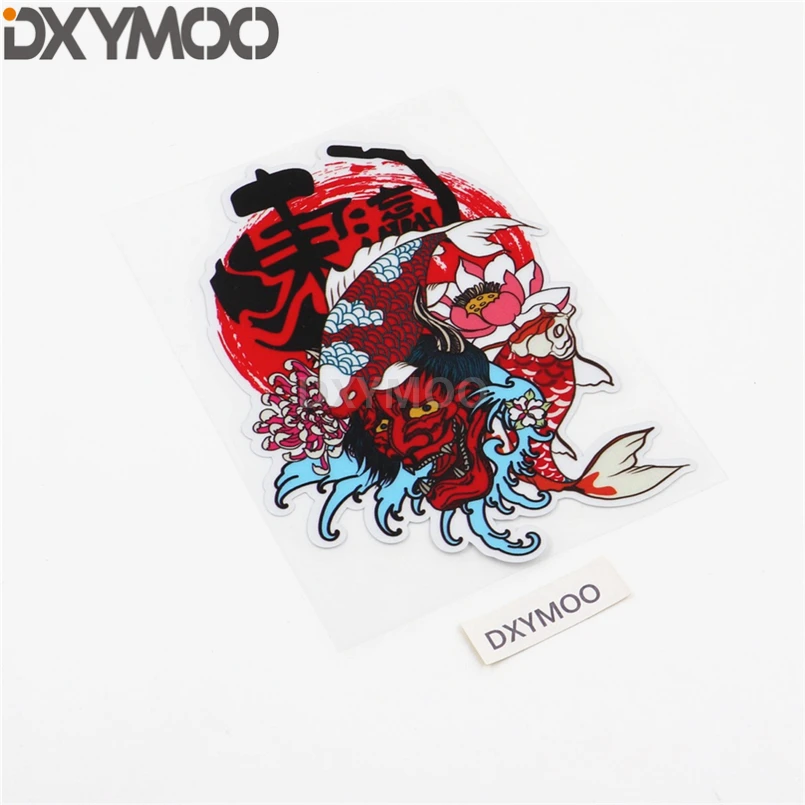 Автомобильный Стайлинг винил Карп рыбы кои лотоса Fuji горный элемент DecalUkiyo e JDM Doulde