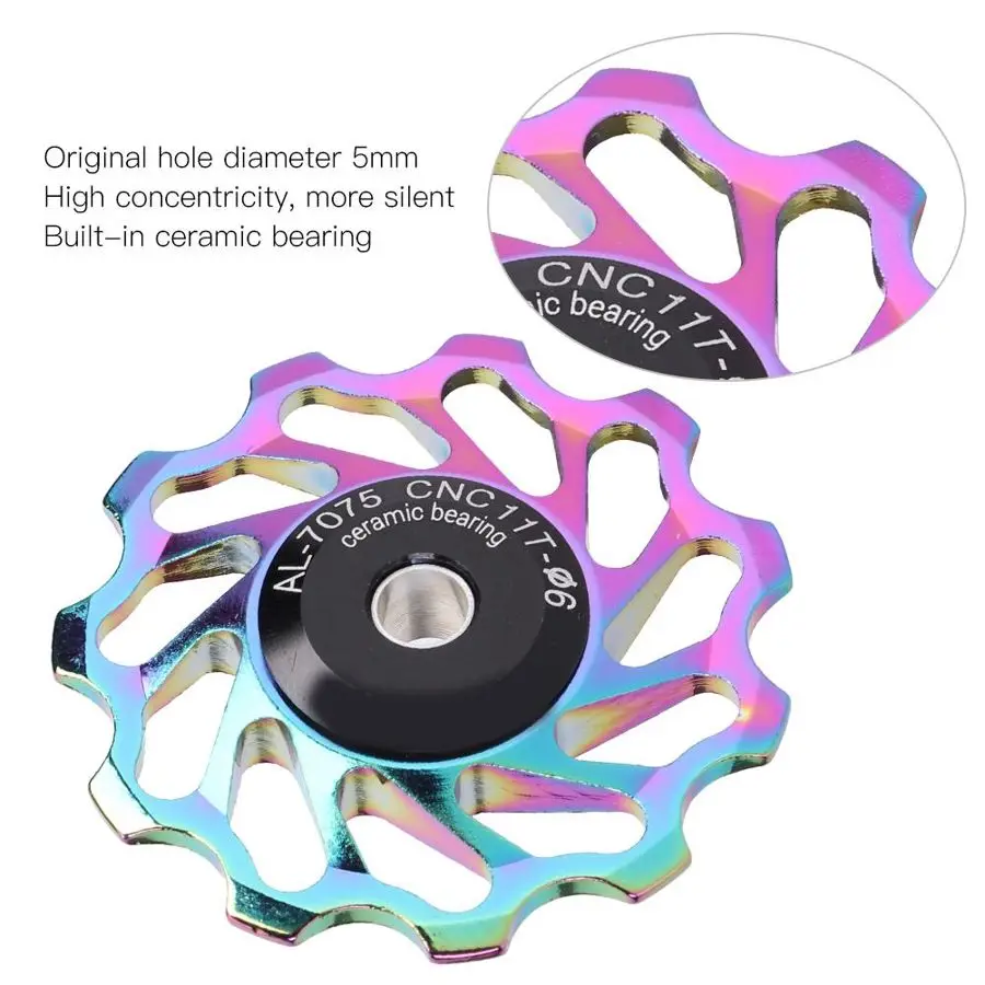 Велосипедный задний переключатель передач керамический подшипник 11/13T шкив для