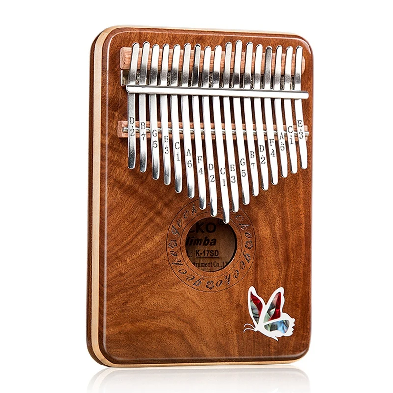 

GECKO 17 Key Kalimba K17SD Thumb Piano Solid Red Sandalwood Musical Instrument for Kids Adult Gift