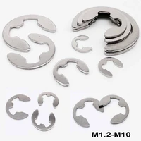50100pcs m1 2 m1 5 m2 m3 m3 5 m4 m5 m6 m7 m8 m10 304 stainless steel e clip circlip retaining ring washer for shaft fastener