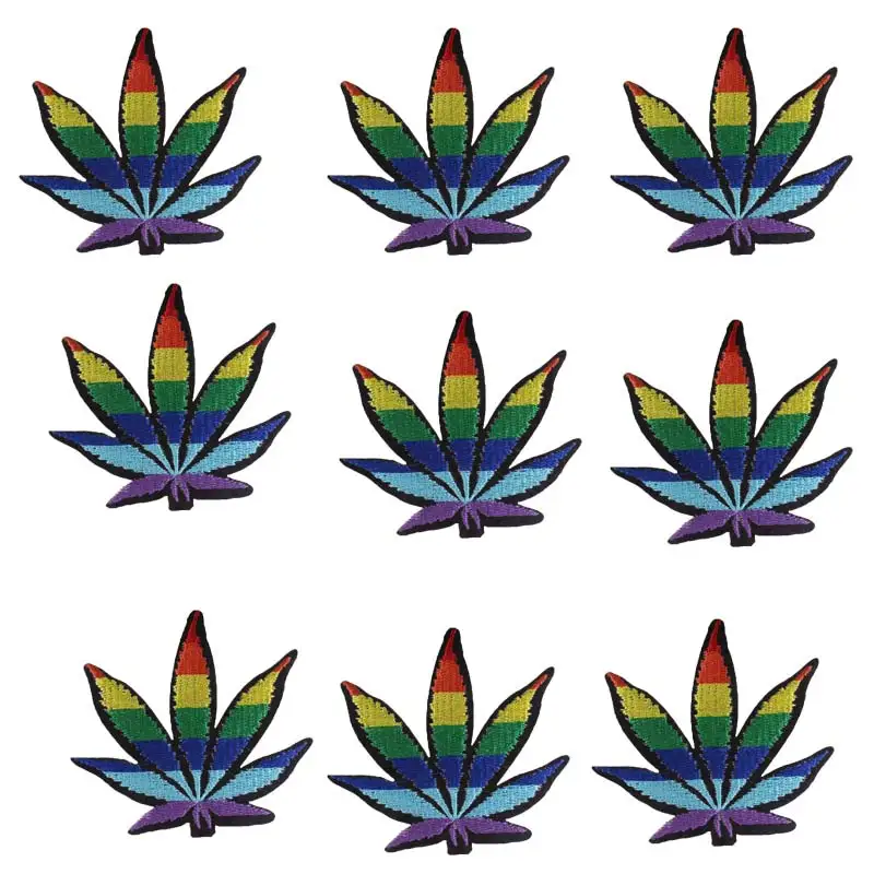 10 шт./компл. пластырь с растениями дешевые вышитые Пластыри для одежды мультяшный