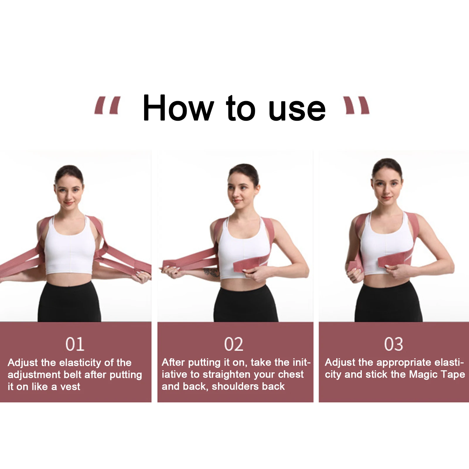 

Men Women Adjustable Posture Corrector Brace Support Belt Clavicle Spine Upper Back Shoulder Lumbar Posture Correction