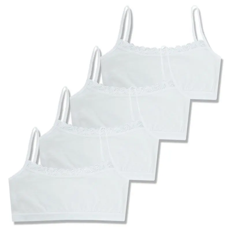 4 шт./лот бюстгальтер для девочек хипстерское хлопковое нижнее белье подростков