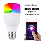 Умная Светодиодная лампа E27B22 с Wi-Fi, цветная приглушаемая лампа для автоматизации умного дома, работает с Google Home Mini Alexa