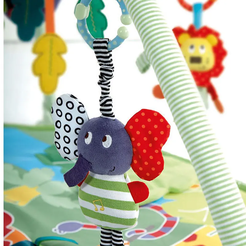 

2019 New Cute Music Elephant Bell Rattles Toy Safety Baby Soft Plush Stroller Dolls Toys