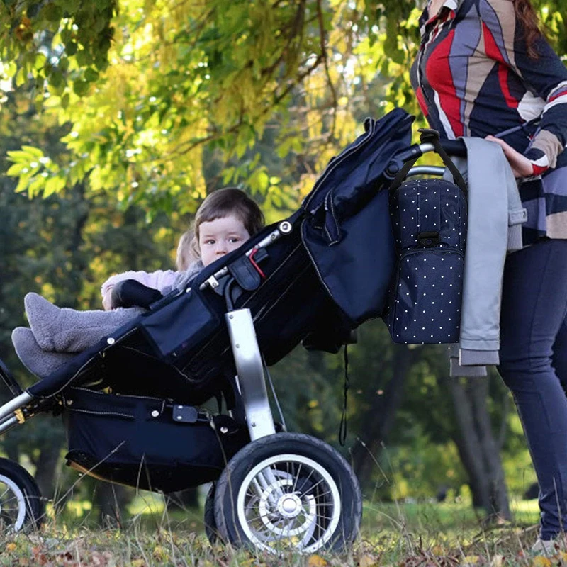 

Mummy Diaper Bag With Diaper Pad Multifunctional Large Capacity Backpack Waterproof Shoulder Hobos Lady Handbags