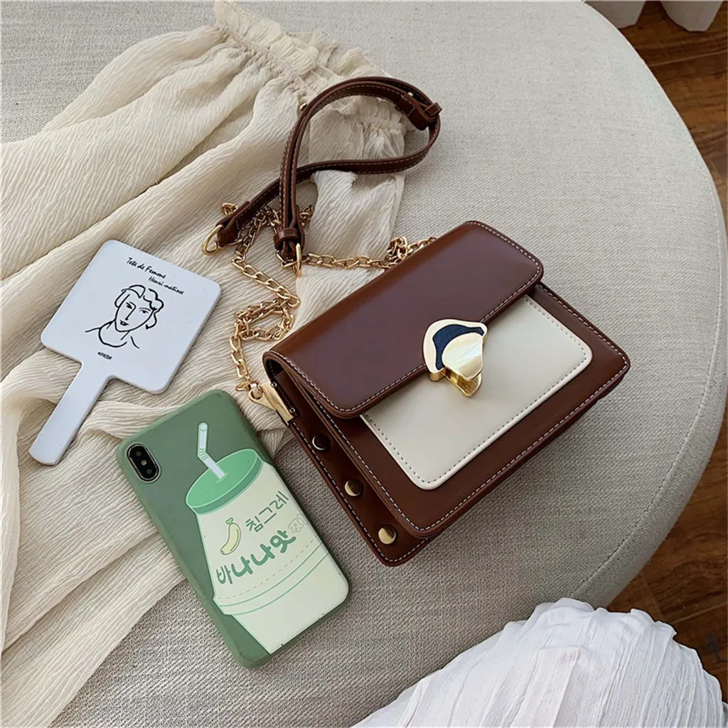 

OCARDIAN Mini Crossbody Bags Women Small Square Bag Luxury Handbags Wild Casual Messenger Handbag Chain Handle Bags Shoulder Bag