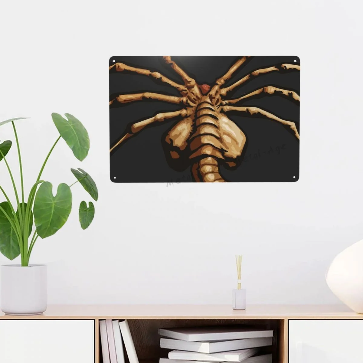 

Facehugger Halloween Costume Metal Tin Signs Iron Plaque Painting Home Bar Room Decor Wall Art Vintage Modern
