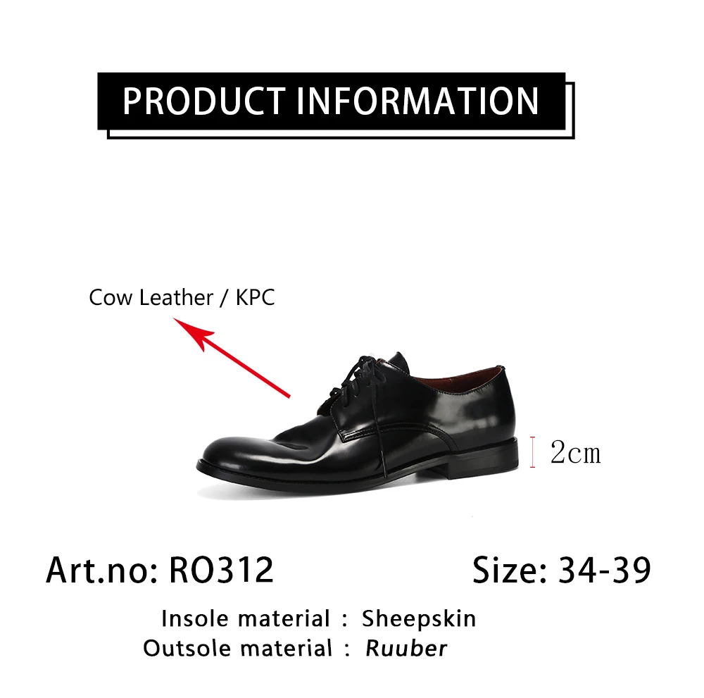 

RJN New Stylish Lace-up Pumps High Quality Genuine Leather Round Toe Low-heel Women Shoes Casual Anti-skid Pumps White RO312